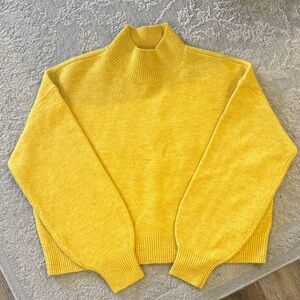 Calvin Klein, Yellow Mock Neck Women’s Large Sweater